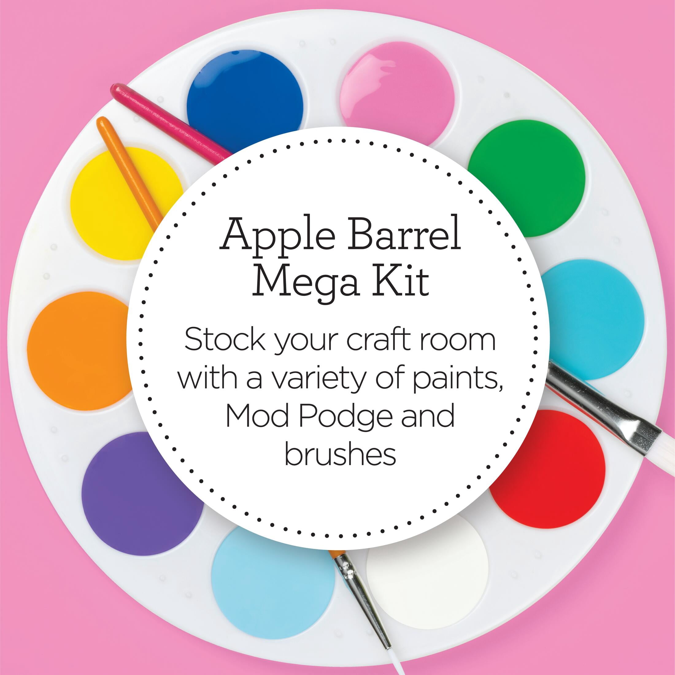 Apple Barrel Mega Acrylic Paint Kit, 48 Piece Set