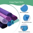 thumbnail image 2 of Uxcell 2-Pack Crepe Paper Rolls 8.2ft x 20 Soft Paper Streamer Sheet Decorative Craft Streamer [Lake Blue], 2 of 2