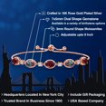 thumbnail image 2 of Gem Stone King 18K Rose Gold Plated Silver Red Rhodolite Garnet and Green Mystic Topaz Bracelet for Women | 4.70 Cttw | Gemstone January Birthstone | Oval 7X5MM | Fully Adjustable 9 inch, 2 of 6