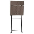 thumbnail image 5 of vidaXL Folding Bistro Chairs 2 pcs Brown Poly Rattan and Steel, 5 of 5