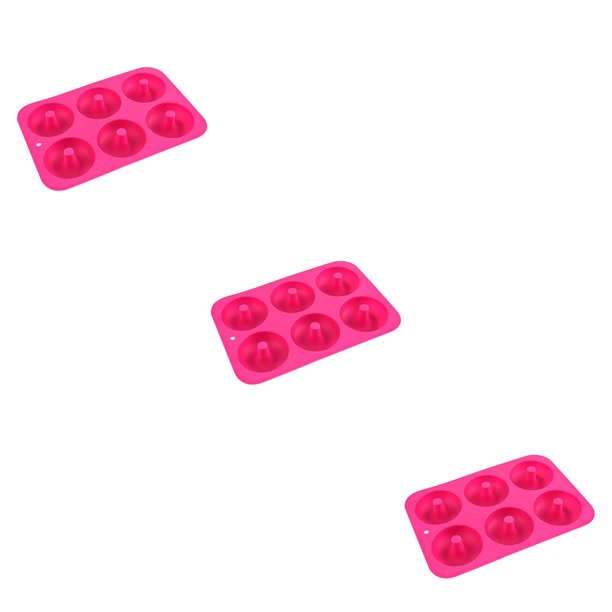 Wosthever Molde para rosquillas de 6 cavidades, bandeja antiadherente de silicona para hornear, resistente al calor, reutilizable, para hacer Type1 NO1