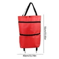 thumbnail image 3 of Qiopertar Under $5 Portable Shopping Wheel Bag Telescopic Roller, Foldable Backpack with Hidden Wheels 30L Capacity, Supermarket Shopping Cart Trolley, 3 of 6