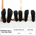 thumbnail image 4 of Calcetines tobilleros UouoSocks, 14 pares, para hombre y mujer, color negro, 4 of 5