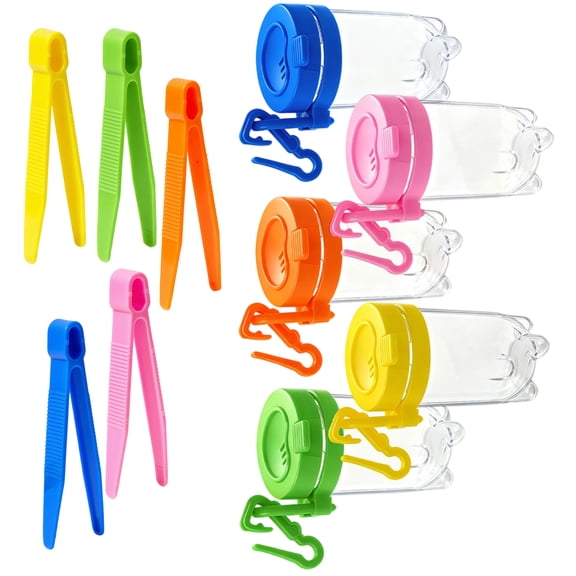 5PCS Nature Exploration Tool Catcher For Kids Observation Tool Set With Tweezers for Outdoor Adventure
