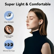 Wireless Earbuds, Bluetooth Headphones 5.4, Bass Boost 85%, 50Hrs Playtime Bluetooth Earbuds with 4 ENC Call Noise Cancelling Mics, IP7 Waterproof Sports Ear buds for Android iOS Black