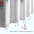 thumbnail image 6 of Multicolor Ethnic Geometric Border Pattern Shower Curtain 72"x84" ,Bathroom Decorative Shower Curtains Set with 12 Hooks,Modern Waterproof Washable Shower Curtain, 6 of 6