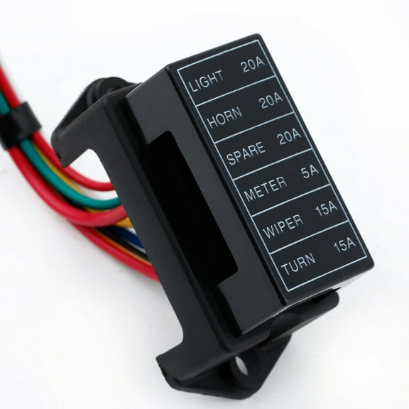 Plastic & Metal 6 Way Car Auto Blade Fuse Box Block Holder Fuse Case 6-Way Adapter