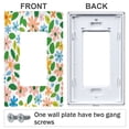 thumbnail image 3 of Yayeee Rocker Switch Wall Plate 3-Gang 6.5"x4.6" Home Decorative Outlet Cover, Retro Blue Floral, 3 of 6