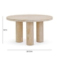 thumbnail image 2 of TOV Furniture Amora Faux Travertine Indoor/Outdoor 26 inch Round Accent Table, 2 of 6