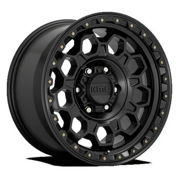 KMC Aluminum Rim KM545 TREK 17X9in Satin Black Finish, KM54579064718