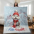 thumbnail image 2 of Hello Winter Maltese Smiling in Red Scarf Hat Welcome Christmas Quilt Blanket Maltese Dog Lover Gifts Idea Cozy Comforter Throw Blanket - 00017, 2 of 5