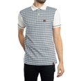 thumbnail image 2 of Trojan Diagonal Jacquard Panel Polo Shirt, White, 2 of 6