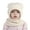 Beige, variant on Cozy Winter Hooded Scarf Hat for Children with Knit Design for Cold Weather and Outdoor Play One Size Black