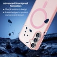 thumbnail image 4 of Entronix Magnetic Case for Galaxy S26, Frosted Matte Back Shock-Absorbent Protective Cover, Pink, 4 of 5