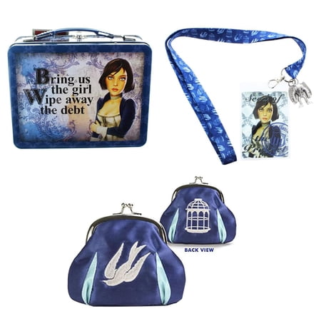 Bioshock Elizabeth Gift Set: Coin Purse Lunchbox and Lanyard