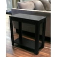 thumbnail image 6 of HomeRoots 469019 24 in. Black End Table with Shelf, 6 of 6