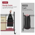 thumbnail image 4 of 4 Section Laundry Sorter Cart with Lockable Wheels, Removable Bags for Dirty Clothes Storage, 4 of 7
