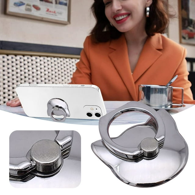 Universal Metal Phone Ring Holder with 360 Rotation Finger Grip and Kickstand for All Smartphones