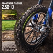 HOVERHEART Gas Dirt Bike,40cc 4-Stroke Gas Powered Kids Off Road Motorcycle for Teens&Adults,25Mph,165Lbs Capacity,Blue