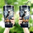 thumbnail image 4 of Happy Halloween Shetland Sheepdog Witch Pumpkins Bats 30oz Stainless Steel Tumbler Insulated Cup with Lid Sheltie Dog Lover Gifts - 13012, 4 of 5