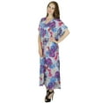 thumbnail image 3 of Bimba Women Long Kaftan Rayon Maxi Dress Smocked Back Caftan Gown Coverup, 3 of 7