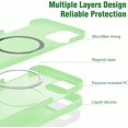 thumbnail image 4 of Nillkin Compatible with iPhone 12 Pro Max Case with Slide Cover Camera Protection, CamShield Silky MagSafe Liquid Silicone Thin Phone Case for iPhone 12 Pro Max Case 6.7 Green, 4 of 7