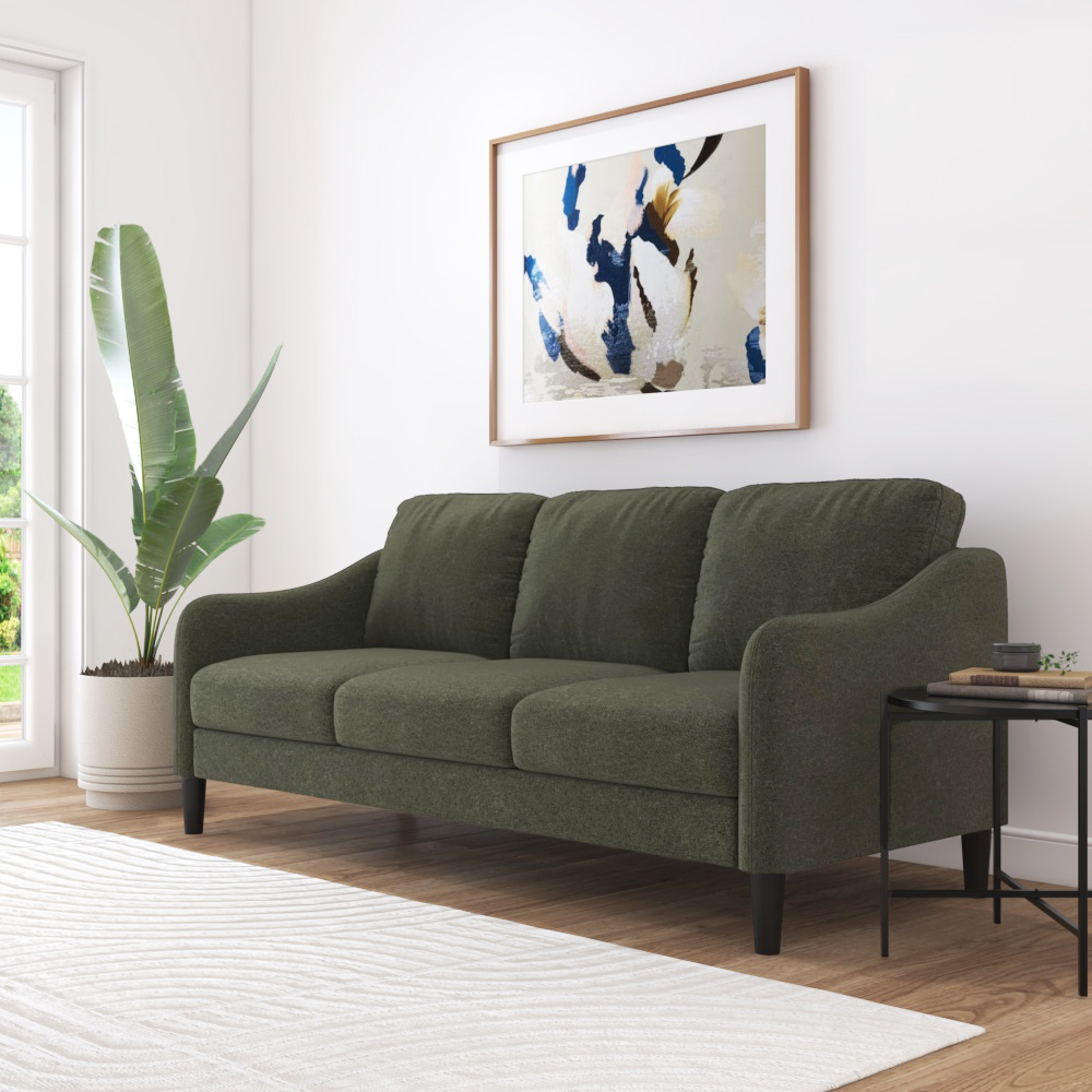 Mainstays Westley Swoop Arm 74 in Sofa, Green