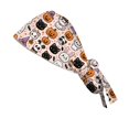 thumbnail image 4 of DORKASM Halloween Scrub Caps Women Caps Working Adjustable Tie Back Hats Pink One Size, 4 of 6