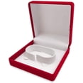 thumbnail image 3 of 1 Qty - Premium Macaw-Red Flocked Velour Large Bangle/Watch Jewelry Box, 3 of 3