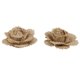 thumbnail image 2 of KAKOWELY 6 rosas de arpillera para decoración navideña y de boda (marrón), 2 of 4