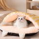 thumbnail image 5 of Cama para gatos cálida de invierno, cama semicerrada para gatos, colchoneta para dormir para perros/cama para mascotas, cama para gatos suave y plegable de tela para interiores, 5 of 6