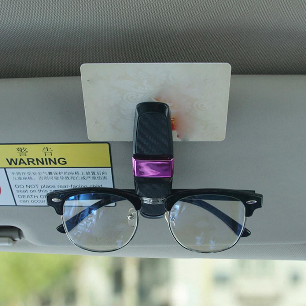 4 Color Car Sunshade Sunglasses Clip Holder Ticket Universal Car Card T9J3