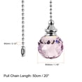 thumbnail image 2 of Uxcell Ceiling Fan Light Lighting Pull Chain Ornament Ice Cracked Ball Pendant Accessories Pink 2Pcs, 2 of 6