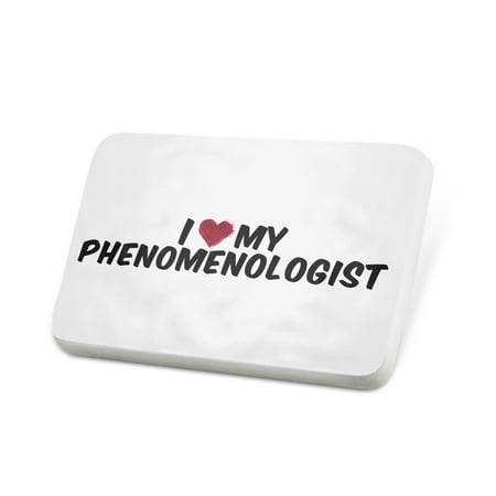 Porcelein Pin I heart love my Phenomenologist Lapel Badge – NEONBLOND