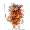 thumbnail image 3 of Artificial Fall Wreaths for Front Door,Autumn Wreath with Pumpkin and Maple Leaves Thanksgiving Artificial Flowers Wreath，Fall Decorations for Home Front Porch Yard Window Farmhouse Decor, 3 of 7