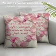 thumbnail image 3 of Qinduosi Happy Mothers Day Pillow Covers Set of ,I Love MOM Pink Love Heart Decorative Pillow Cases Holiday Decorations Mothers Gift Throw Cushion Case for Home Couch Sofa Living Room inch-, 3 of 5