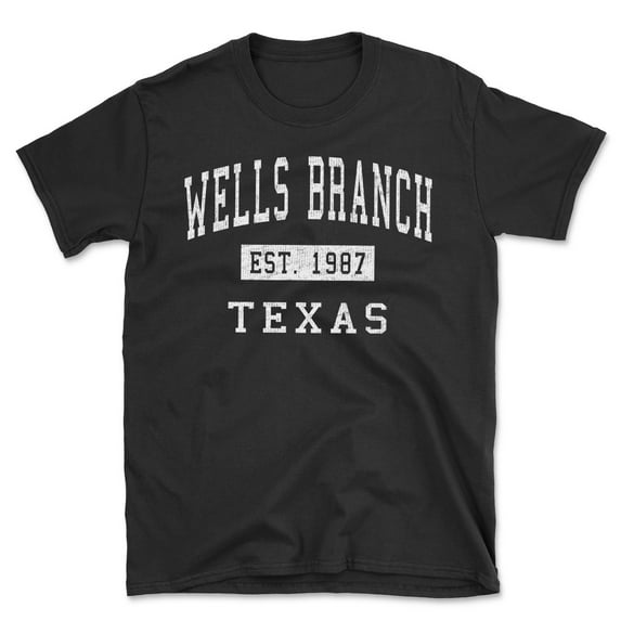 Wells Branch Texas Classic Established Men's Cotton T-Shirt