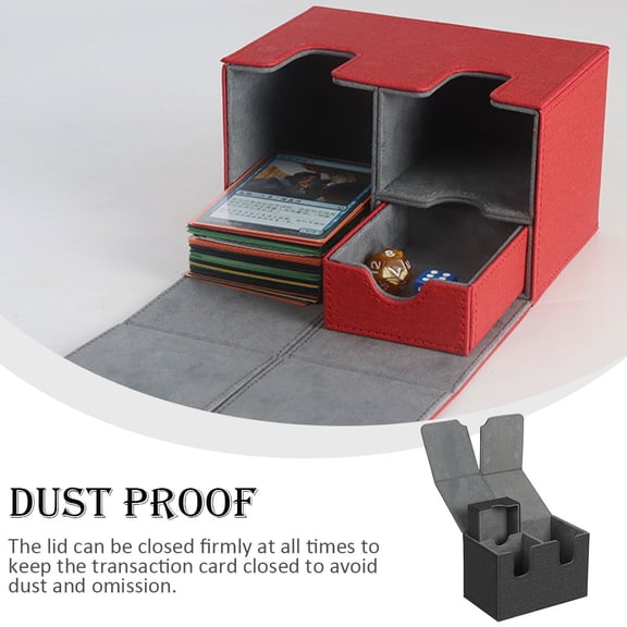 Baohd Trading Card Deck Box Collection Gathering Storage Large Capacity Protection Organizer Holder Container for Adults Black