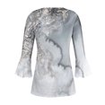 thumbnail image 4 of Ichuanyi liquidación femenina moda impresas impresas cascas en v con cuello corto cubo de camisetas sueltas de manga suelta ICHUANYI WER202308183877, 4 of 4
