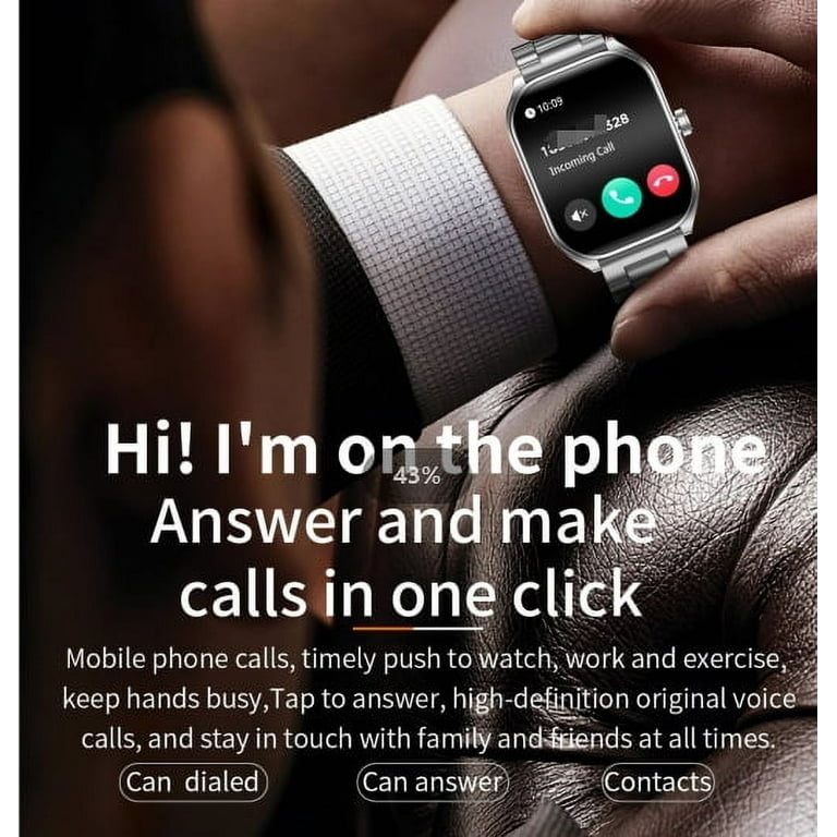 Waterproof Smart Watch for Men & Women, Phone Call Capable