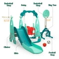 thumbnail image 6 of NYEEKOY 5 in 1 Toddler Slide and Swing Set, Indoor and Outdoor Kids Playset with Slide, Swing, Climber, Basketball Hoop and Ring Toss Game, Kids Slide and Swing Playground for Toddlers Age 1-8, 6 of 11