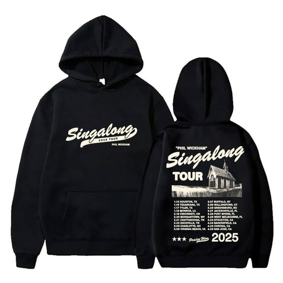 Phil Wickham Singalong Tour 2025 Merch Hoodies Unisex Fashion Long Sleeve Sweatshirts Pullovers