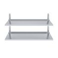 thumbnail image 2 of AmGood 16 in. x 60 in. Two-Tier Metal Wall Mount Shelf | Staunless Steel Shelving for Commercial Kitchen, Closet, Garage, Pantry, etc, 2 of 8