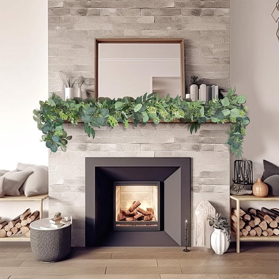 Artificial Flower Vine Garland, 66in Faux Greenery Hanging Floral Decoration for Wedding, Home, Staircase, Door, Tabletop, Garden, 1 Piece