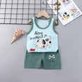 thumbnail image 2 of Clearance! Gallickan Toddler Boys Shorts Set Toddler Kids Baby Boys Girls Fashion Cute Sleeveless Vest Shorts Cartoon Print Casual Suit Sizes 6M-5T, 2 of 4