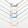Personalized Planet Stainless Steel Script Name Necklace ,Women's