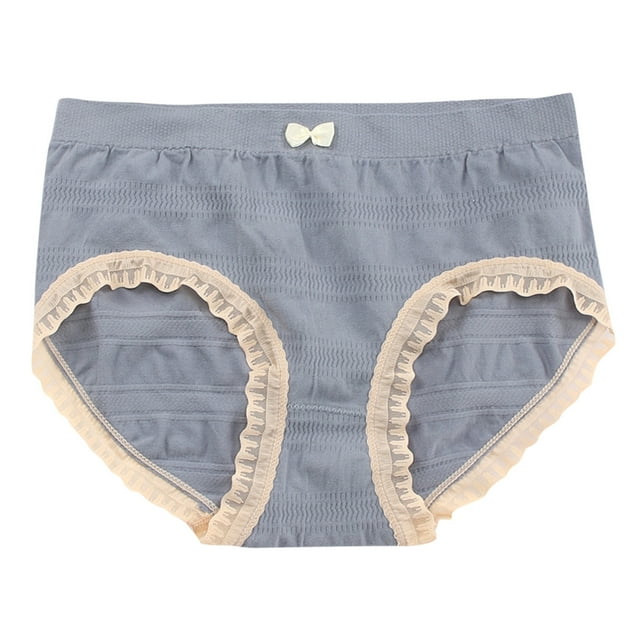 Gibobby Ropa interior mujer algodón Bragas de algodón Regalo para mujer Calzoncillos Bragas de encaje sexy Ropa interior Bragas Bikini Sólido Calzoncillos para mujer Bragas(Azul, M)