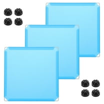 LOLIPPYY 3pcs Cat Litter Box Enclosure Black PP Litter Box Splash Shield Stylish Design