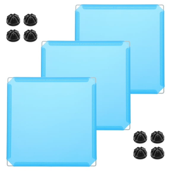 LOLIPPYY 3pcs Cat Litter Box Enclosure Black PP Litter Box Splash Shield Stylish Design