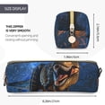 thumbnail image 3 of Balery Starry Night Charging Dinosaur Estuche de Lápices de Cuero Impreso, Estuche para Suministros de Arte, Estuche de Lápices con Cremallera, Estuche de Almacenamiento de Papelería, 3 of 7